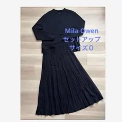 Mila Owen◆ミラオーウェン　ネイビー カーディガンとスカートセットアップ