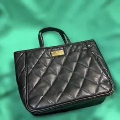 ROOTOTE キルティング ブラックハンドバッグ