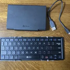 iClever Bluetooth無線キーボード折りたたみ式レザースタンド付き