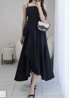 GRL アシンメトリーフリルキャミソールワンピース tg869