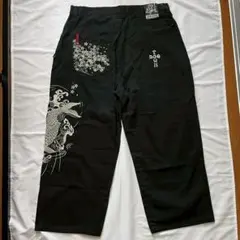 DOG TOWN バギーパンツ デニム L 鯉 刺繍 Y2K ストリート 黒のサムネイル
