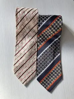 ドルチェアンドガッバーナ　ストライプと幾何学模様のネクタイ2本セット