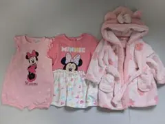 ミニーマウス　ベビー服3枚セット