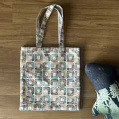 ミナペルホネン lolo ハンドメイド フラットトート ライトブルー