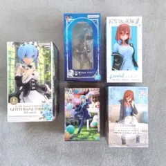 美少女フィギュア まとめ売り レム リムル 五等分の花嫁 中野三玖 5体セット