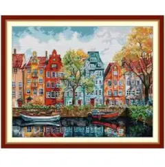 クロスステッチキット コペンハーゲン 16CT 図案印刷あり