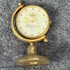 ELGIN 香港返還記念 クォーツ時計 ゴールド