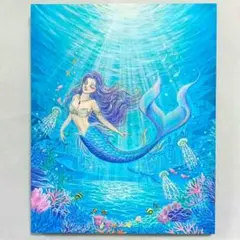 人魚 人魚姫 マーメイド アクリル画 F3キャンバス 絵画 風景画 - メルカリ