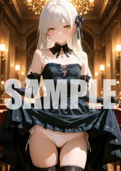 №63　可愛い 女の子 イラスト ポスター A4 セーラー服 制服 アニメ風