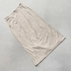 ユニクロ タイトスカート 膝丈 ベージュ Lサイズ　シンプル　カジュアル