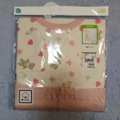 【新品未使用】クマとハートとリボンの柄 薄手 長袖パジャマ 100 ピンクのサムネイル