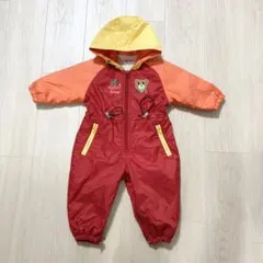 ミキハウス 80 スキーウェア ジャンプスーツ クマ柄 レトロ アウター コート