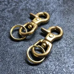 はっぴーごーらっきー様専用真鍮　レバーナスカンC キーリング　(5個)