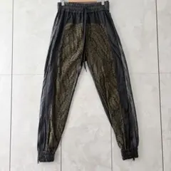 ROEN ロエン レオパード トラックパンツ カーゴパンツ クロップド
