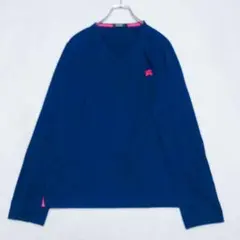 バーバリーブラックレーベル ワンポイント刺繍 長袖カットソー（2）ネイビーのサムネイル