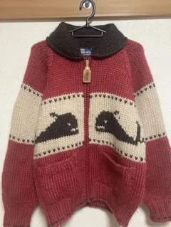 FIRST DOWN クジラ柄 ニット Mサイズ