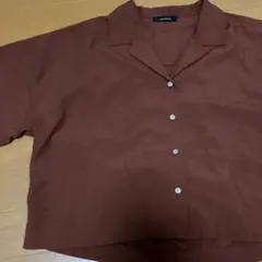 【限定値下げ】JEANASIS クロップドレングス/オープンカラーシャツ　赤