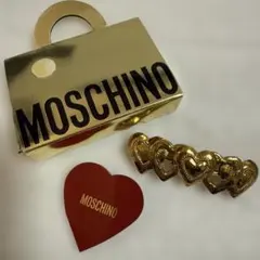 【新品】レア！MOSCHINO ハートゴールドバレッタ　ヘアピン　ヴィンテージ