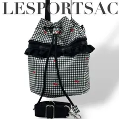 ✨美品✨　レスポートサック　ショルダーバッグ　　バケツバック　ギンガムチェック