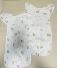 スワドルスリーパー クマ柄 mサイズ2点セット