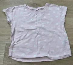 無印良品 ピンク水玉半袖Tシャツ 120のサムネイル