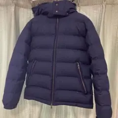 【EDIFICE】ネイビー ダウンジャケット フード付き