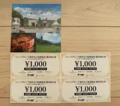 ベルーナグループ施設優待券 4,000円分　飲食25〜40%引き相当のサムネイル