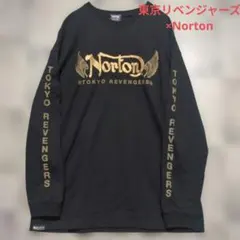 東京リベンジャーズ×Norton 刺繍ロングスリーブTシャツ ブラック XLのサムネイル