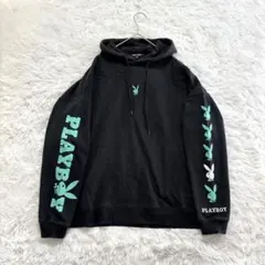 プレイボーイ NOUND コラボスウェットパーカー ロゴプリント プルオーバー