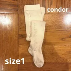 【size1】condor サイドオープンワークタイツ