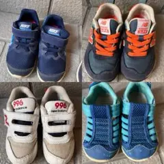 ベビーシューズ&サンダル 4点セット ブルー ホワイト ネイビー 13〜14cm