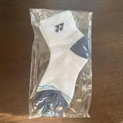 YONEX ストライプソックス ホワイト/ネイビー　テニス　22〜24㎝