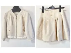 リリーブラウン LilyBrown ジャガードセットアップ アイボリー 美品