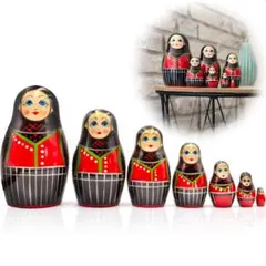 新品 マトリョーシカ 7体 フィンランド民族衣装 木製 手描き 北欧 置物 新品 マトリョーシカ 7体 フィンランド民族衣装 木製 手描き 北欧 置物