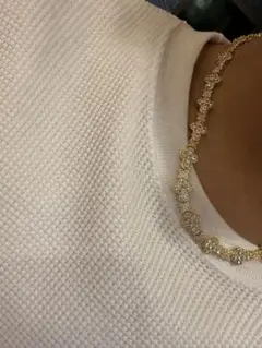 ゴールド ダイヤモンド風 ネックレス