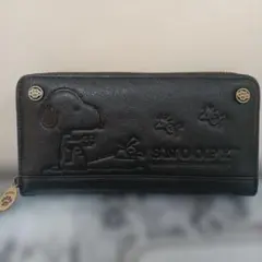 美品　PEANUTS スヌーピー レザー調 長財布