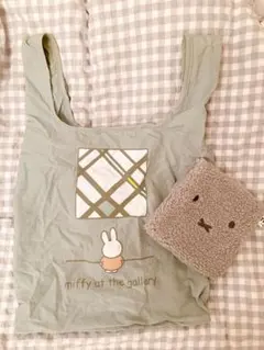 miffy ミッフィー　at the gallery エコバッグ ボアポーチ付きのサムネイル