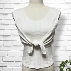 【リップサービス】フロントリボンラメタンク　ノースリーブ　トップス　レディース