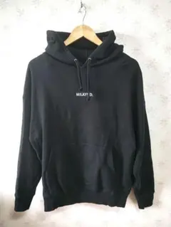 ☆MILKFED. ミルクフェド ロゴ刺繍 スウェット パーカー ブラック М☆のサムネイル
