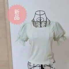 【タグ付き新品未使用】カットソー　Tシャツ　ミントグリーン　アリームのサムネイル