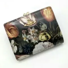 M*e様 ヴィヴィアンウエストウッド 二つ折り財布 がま口 ボタニカル エナメル