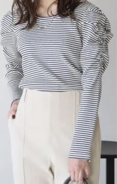 2wayボーダー トップス 値下げしました。のサムネイル