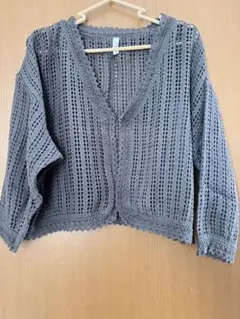 LUPILIEN クロシェ編み カーディガン グレーのサムネイル