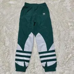 adidas アディダス　トラックパンツ グリーン/ホワイト　トレフォイルロゴ