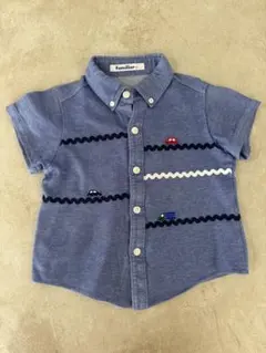 familiar 車刺繍 半袖シャツ