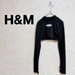 NO FEAR × H&M クロップドトップス XS Y2K 指穴 黒
