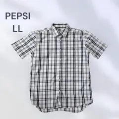 PEPSI ペプシ　半袖シャツ　カジュアル　シンプル　爽やかコーデ　チェック柄のサムネイル