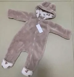 【最終値下げ★新品未使用✨】クマ耳付きフード ベビーアウター 70-80