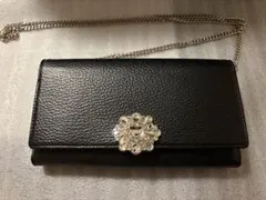 Samantha Thavasa Deluxe レザーミニショルダーバッグ　黒のサムネイル