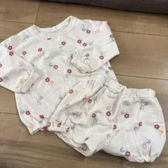 花柄ベビーパジャマ 上下セット